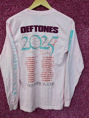 Deftones North American Tour 2025 Long-Sleeve Nu Metal T-Shirt Small